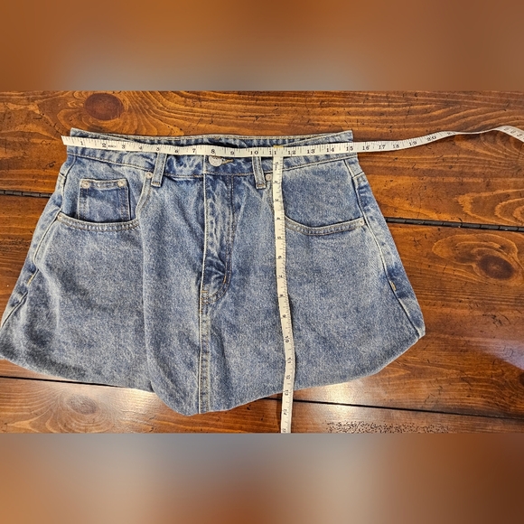 Steve Madden Women's Blue 100% Cotton Denim Mini Bubble Jean Skirt Sz 28 NWT - Picture 7 of 8
